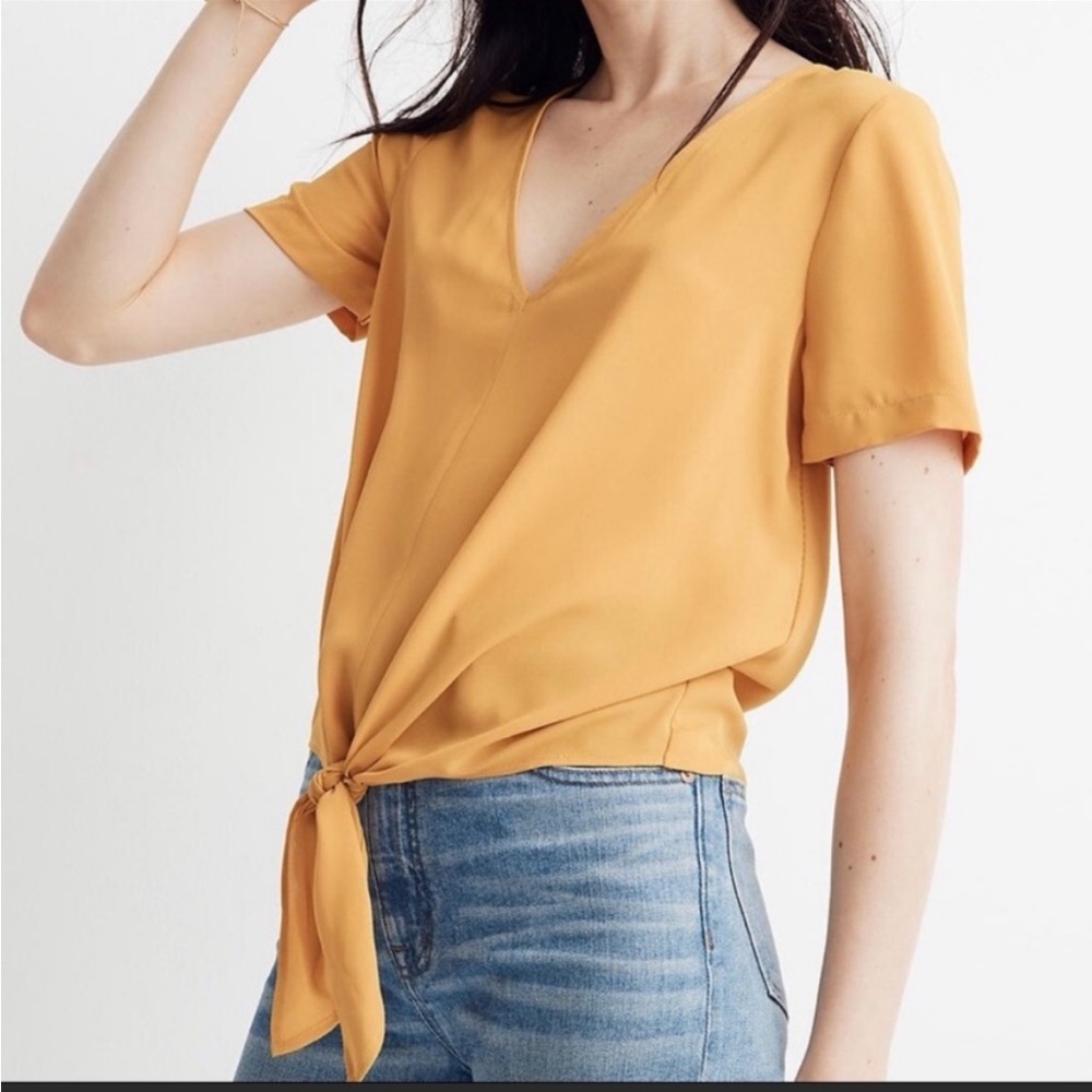Madewell Novel Tie Front Blouse